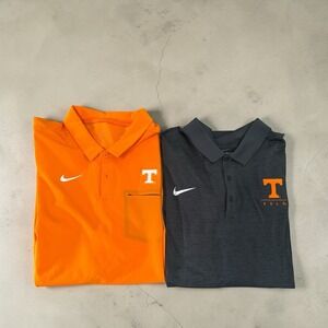 Lot Of 2 Nike Tennessee Volunteers Dri-Fit Polo Shirts Men's XL March Madness